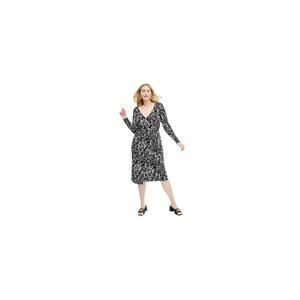 Diane von Furstenberg for Target Black and White "Sea Spots" Midi Wrap Dress XL